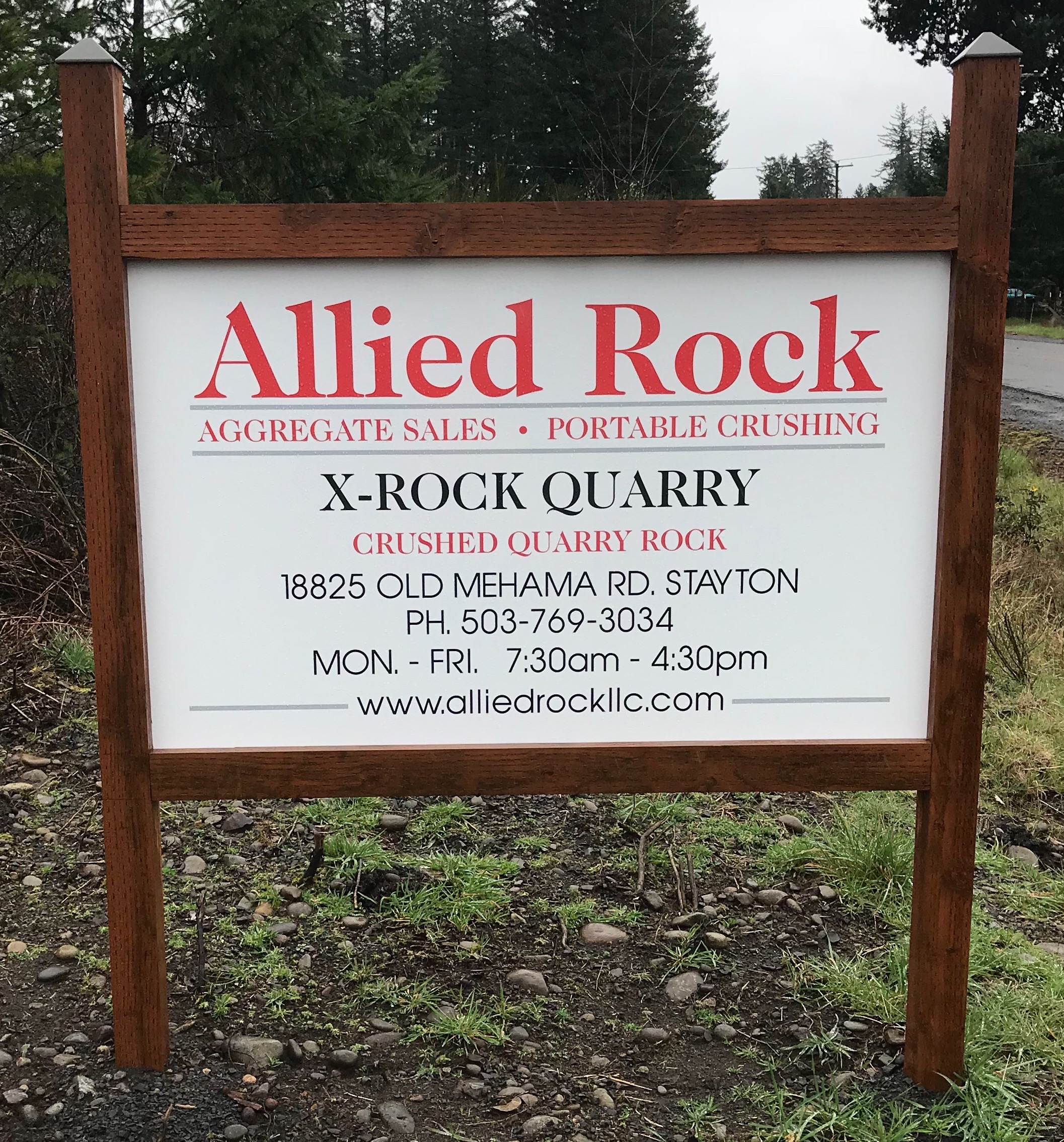 Allied Rock acquired the X-Rock Quarry